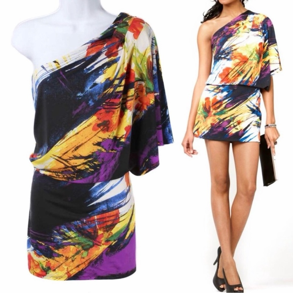 Artistic Print Mini Dress